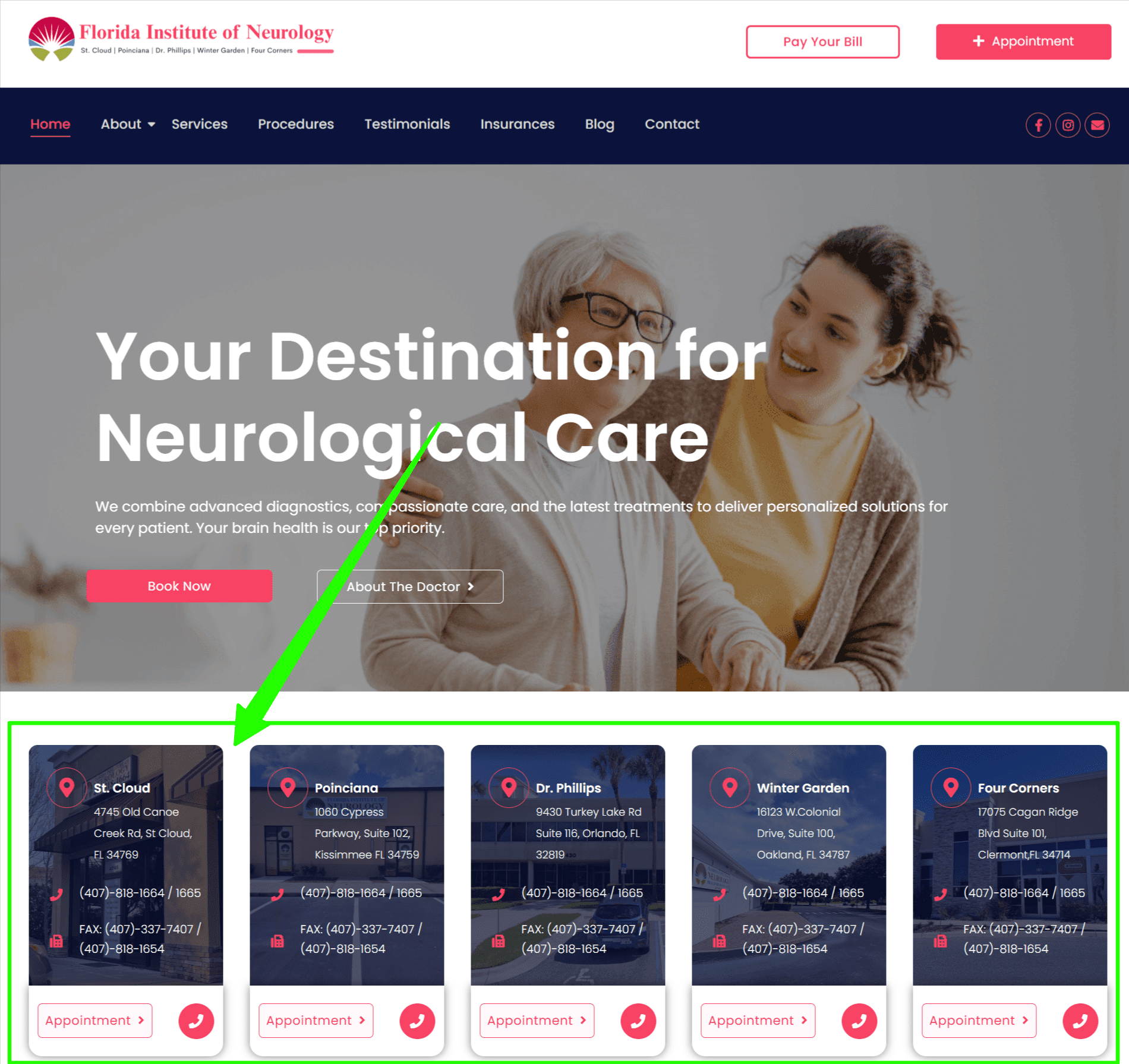 FION website homepage